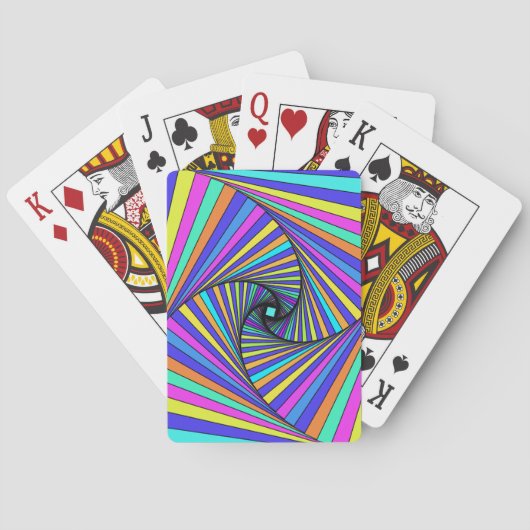 Psychedelic Spiral Rainbow Playing Cards – Vibrant トランプ (裏面)