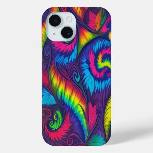 Psychedelic Swirl Rainbow Phone Case Case-Mate iPhoneケース (裏面)