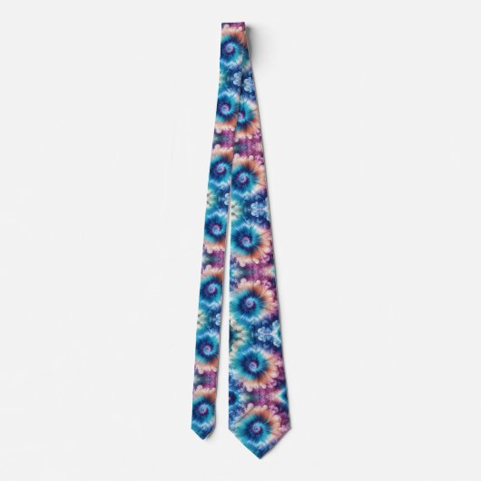 Psychedelic Tie-Dye Pattern ネクタイ (裏面)