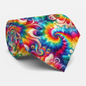 Psychedelic Tie-Dye Pattern ネクタイ (ロール)