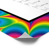 Psychedelic Tie Dye Seating Chart ポスター (角)