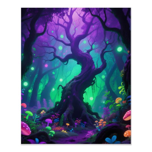 Psychedelic tree poster ポスター (正面)
