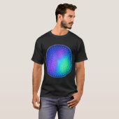 Psychedelic Triangle Mandala Scales Tシャツ (正面フル)