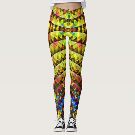 Psychedelic Tribal Sunshine V1 レギンス (正面)