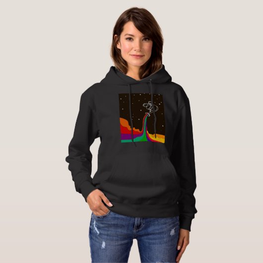 Psychedelic Universe Colour Rainbow Space Abstract パーカ (正面フル)