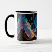 Psychedelic Vintage Sci-fi Mug マグカップ (左)