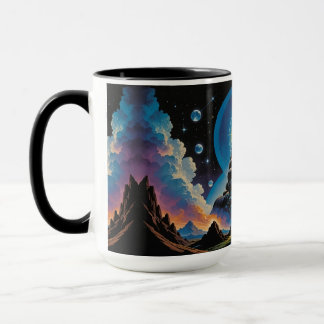 Psychedelic Vintage Sci-fi Mug マグカップ