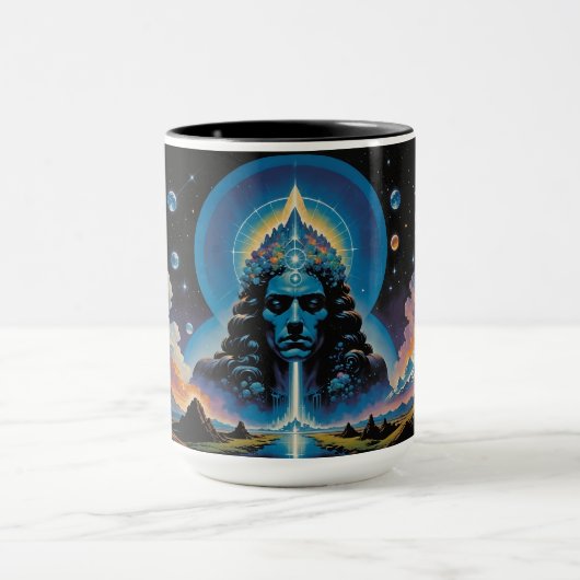 Psychedelic Vintage Sci-fi Mug マグカップ (中央)