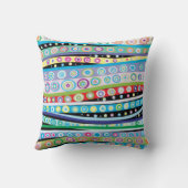 Psychedelic  Wave Pattern** Throw Pillow クッション (裏面)
