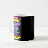 Psychedelic Weed Buzzing In New Year 2026 Funny  コーヒーマグカップ (正面左)