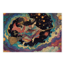 psychedelic witch poster ポスター