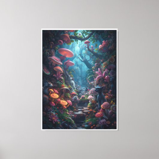Psychedelic woodland canvas print キャンバスプリント (正面)