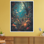 Psychedelic woodland canvas print キャンバスプリント (インサイチュ (リビング))