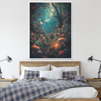 Psychedelic woodland canvas print キャンバスプリント