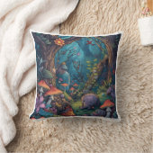 Psychedelic woodland cushion クッション (ブランケット)