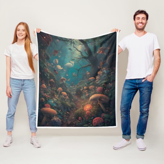 Psychedelic woodland fleece blanket フリースブランケット (インサイチュ)