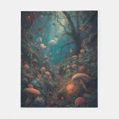 Psychedelic woodland fleece blanket フリースブランケット (正面)