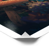 Psychedelic woodland poster ポスター (コーナー)