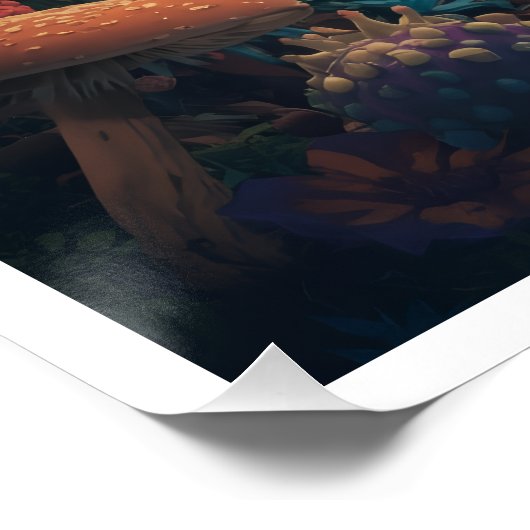 Psychedelic woodland poster ポスター (コーナー)