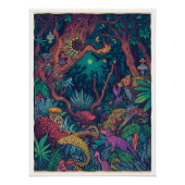 Psychedelic woodland poster ポスター (正面)