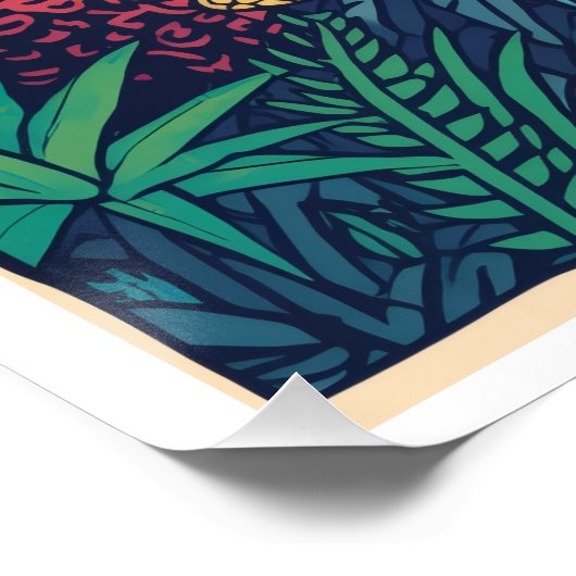 Psychedelic woodland poster ポスター (コーナー)