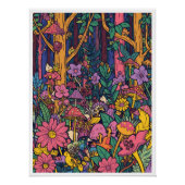 Psychedelic woodland poster ポスター (正面)