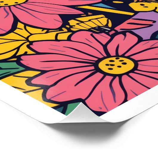 Psychedelic woodland poster ポスター (コーナー)