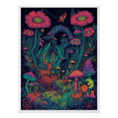 Psychedelic woodland poster ポスター (正面)