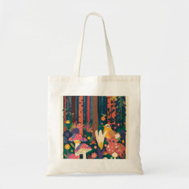Psychedelic woodland tote bag トートバッグ