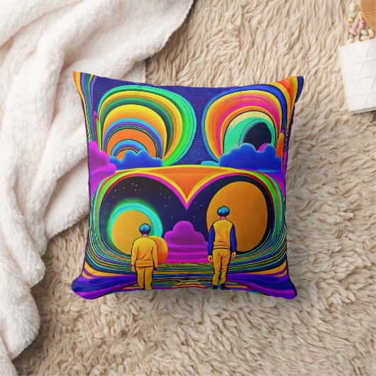 Psychedelic world クッション (ブランケット)