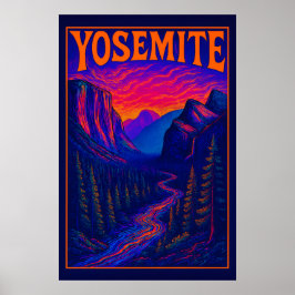 Psychedelic Yosemite ポスター