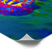 psychedelic zebra ポスター (角)