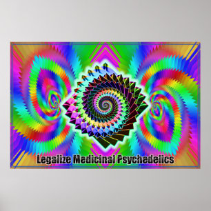 Psychedelicsの薬効があるプリントを法律化して下さい ポスター