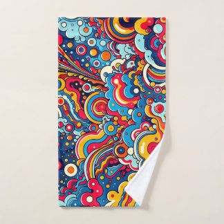 Psychedelische bunte Grafik ハンドタオル