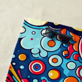 Psychedelische bunte Grafik ビーチタオル (インサイチュ)