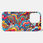 Psychedelische bunte Grafik iPhoneケース (裏面横)