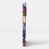 Psychedelische bunte Grafik iPhoneケース (右側面)