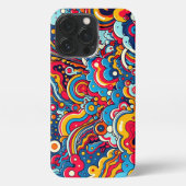 Psychedelische bunte Grafik iPhoneケース (裏面)