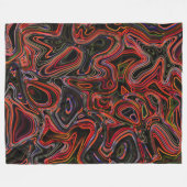 Psychedelische Farbwirbel - Kuschelige Decke フリースブランケット (正面(横))