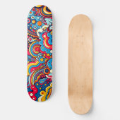 Psychedelische Grafik auf Skateboard スケートボード (正面)