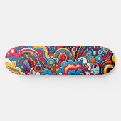 Psychedelische Grafik auf Skateboard スケートボード (横)