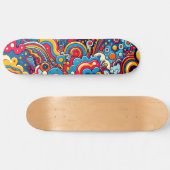 Psychedelische Grafik auf Skateboard スケートボード (横)