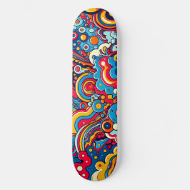 Psychedelische Grafik auf Skateboard スケートボード