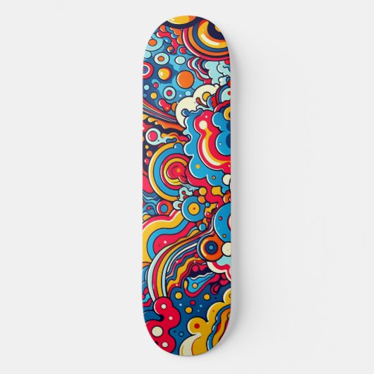 Psychedelische Grafik auf Skateboard スケートボード (正面)