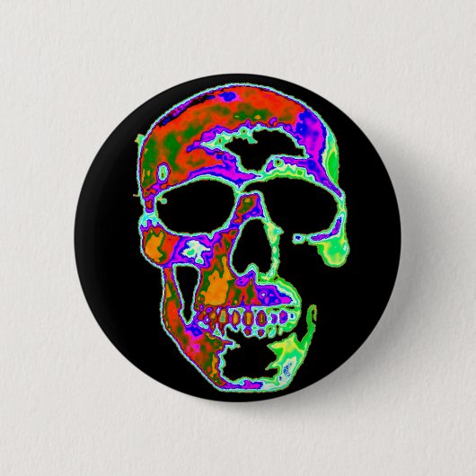 Psychedellicのスカル 缶バッジ (正面)
