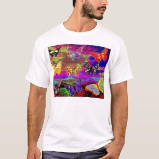Psychedellicの蝶ワイシャツ Tシャツ