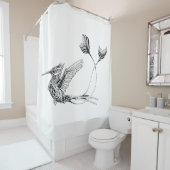 Psychedlicの鳥の入れ墨 シャワーカーテン (インサイチュ)