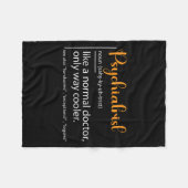 Psychiatrist Definition Psychiatry Doctor Speciali フリースブランケット (正面(横))