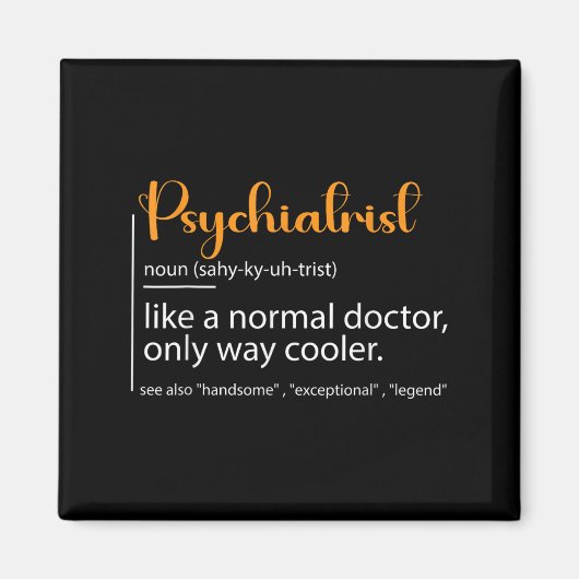 Psychiatrist Definition Psychiatry Doctor Speciali マグネット (正面)