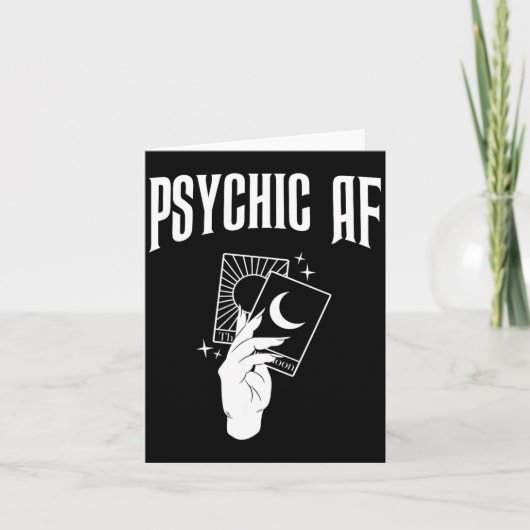 Psychic Af Funny New Age Occult Tarot Clairvoyant カード (正面)